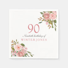 Flores de oro rosa 90 Nápoles de fiesta de cumplea