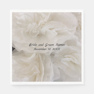 Servilleta De Papel Flores de papel elegantes blancas