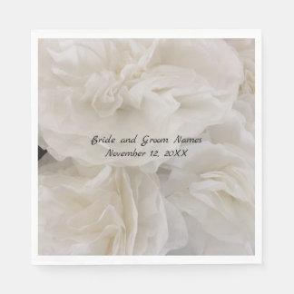 Servilleta De Papel Flores de papel elegantes blancas