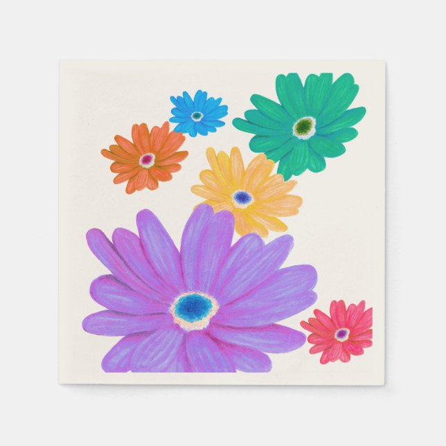 Servilleta De Papel Flores de primavera  (Anverso)