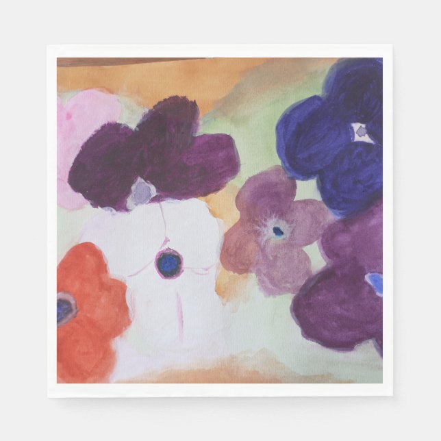 Servilleta De Papel Flores de primavera de Anemone (Anverso)