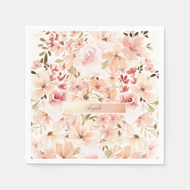 Servilleta De Papel Flores de primavera en flor (Anverso)