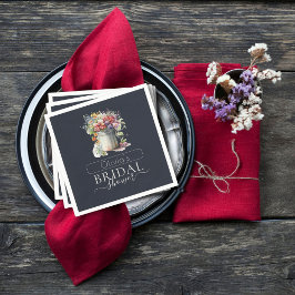 Servilleta De Papel Flores de primavera románticas Vase Bridal Shower