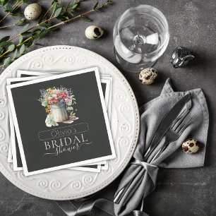 Servilleta De Papel Flores de primavera románticas Vase Bridal Shower