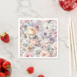 Servilleta De Papel Flores de Rosa Elegantes
