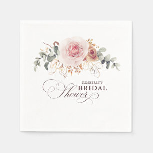 Servilleta De Papel Flores De Sombra Teresa Elegante Boho Cualquier Fi