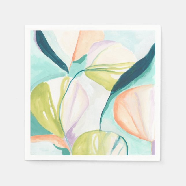 Servilleta De Papel Flores de ventilador IV (Anverso)