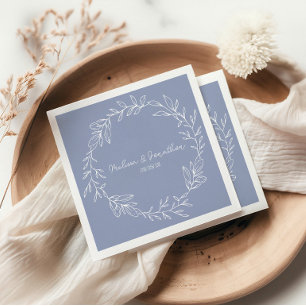 Servilleta De Papel Flores de Vinca Boda Romántica Boho