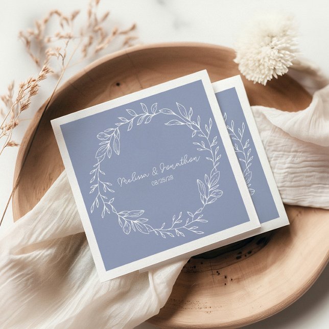 Servilleta De Papel Flores de Vinca Boda Romántica Boho (Subido por el creador)