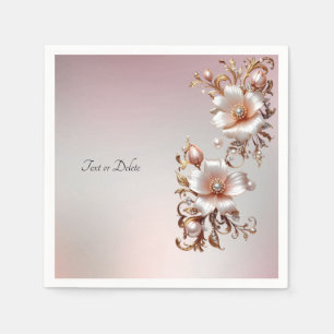 Servilleta De Papel Flores Decorativas de Flor Pink