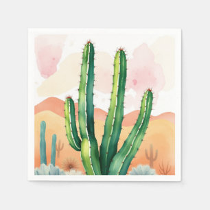 Servilleta De Papel Flores del desierto pintadas