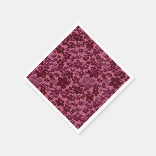 Servilleta De Papel Flores dispersas, NAPKINS, FIESTA de Plum-PAPER