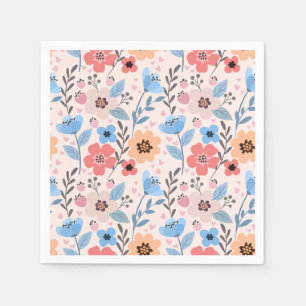 Servilleta De Papel Flores dulces y servilletas de corazones pequeños