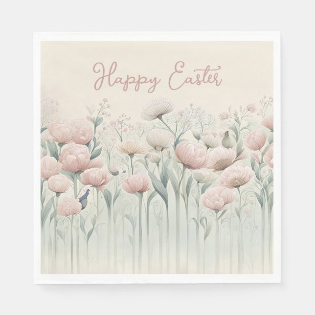 Servilleta De Papel Flores en flor (Anverso)