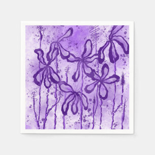 Servilleta De Papel Flores entrelazadas Violet Sky