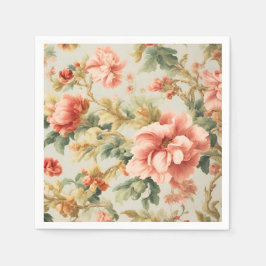 Servilleta De Papel Flores Exquisitas Y Sorprendentes, Hojas. Pintura