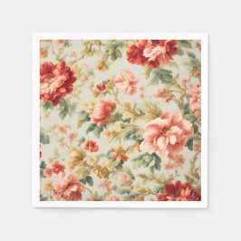 Servilleta De Papel Flores Exquisitas Y Sorprendentes, Hojas. Pintura