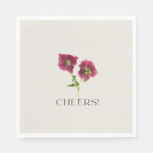 Servilleta De Papel Flores florales de moda Magenta Violeta Flor