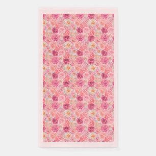 Servilleta De Papel Flores Florales Magenta Blancas Elegantes