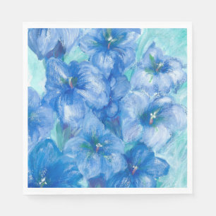 Servilleta De Papel Flores gentianas azules
