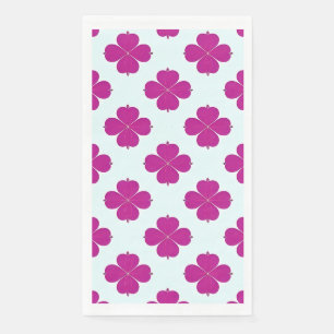 Servilleta De Papel Flores geométricas rosadas sobre un fondo claro