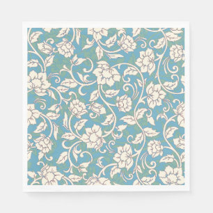 Servilleta De Papel Flores giratorias amarillas y azules