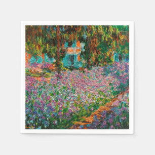 Servilleta De Papel Flores Giverny del Irises Monet Garden