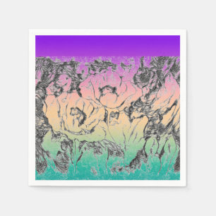 Servilleta De Papel Flores grises negras grises escarpadas espías de g