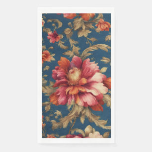 Servilleta De Papel Flores Italianas Exquisitas Vintage Grande