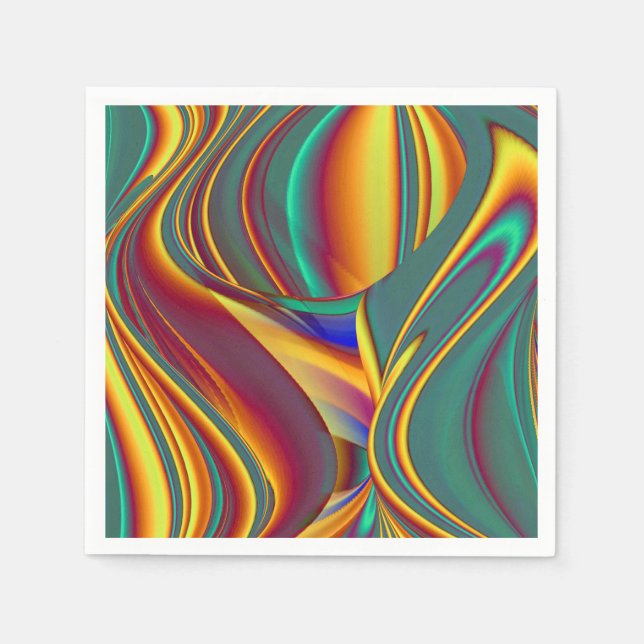 Servilleta De Papel Flores Mágicas de Primavera Verano Otoño (Anverso)