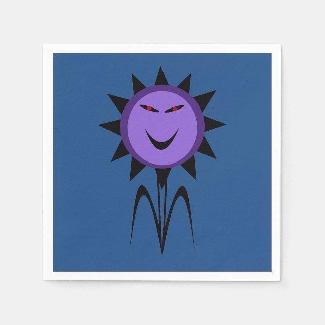 Servilleta De Papel Flores Malvadas Kawaii Goth Halloween Servilletas  (Anverso)