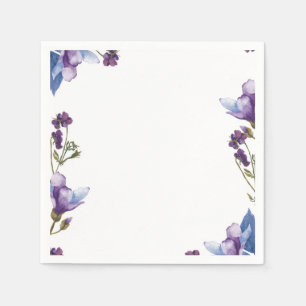 Servilleta De Papel Flores Moradas Delicadas de Primavera Floral