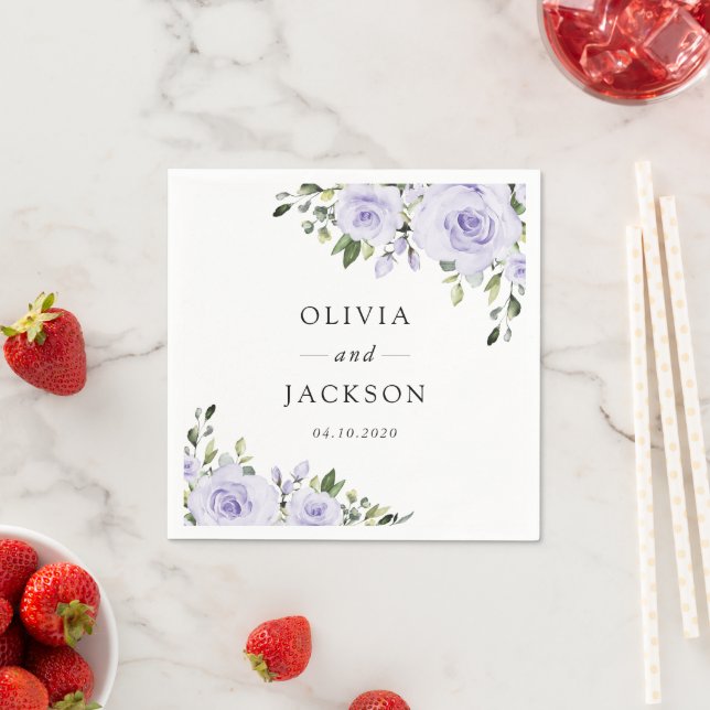 Servilleta De Papel Flores moradas, flores de lagarto, Boda floral (In situ)