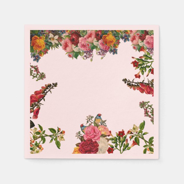 Servilleta De Papel Flores Napkin (Anverso)
