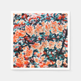 Servilleta De Papel Flores naranjas