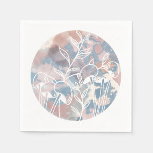 Servilleta De Papel Flores naturales blancas color agua