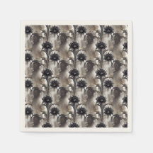 Flores negras de estilo gótico