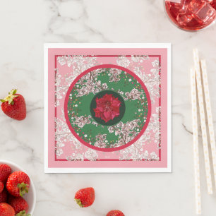 Servilleta De Papel Flores para Navidad