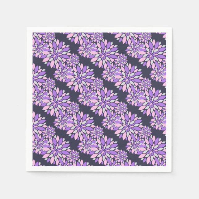 Servilleta De Papel Flores púrpuras de Petals mágicos (Anverso)