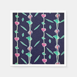 Servilleta De Papel Flores rayadas