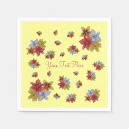 Servilleta De Papel Flores rojo y amarillo Lily bonito floral