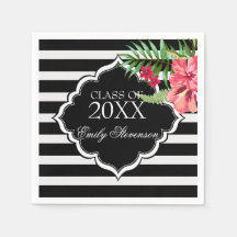 Flores Rosa Y Bandas Negras- Graduación