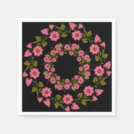 Servilleta De Papel Flores rosadas | Napkin de papel boda