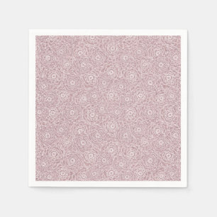 Servilleta De Papel Flores rosadas rojas y turbias monocromáticas