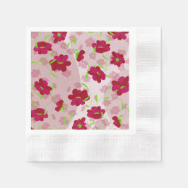 Servilleta De Papel Flores rosas y rojas - Floral