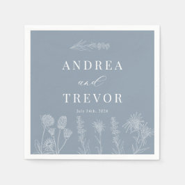 Servilleta De Papel Flores salvajes blancas | Boda de la Moda Boho