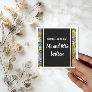 Servilleta De Papel Flores salvajes coloridas Boda Ropa de cócteles