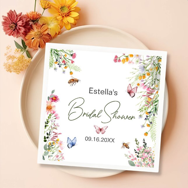 Servilleta De Papel Flores salvajes de primavera moderna con ducha de  (Subido por el creador)