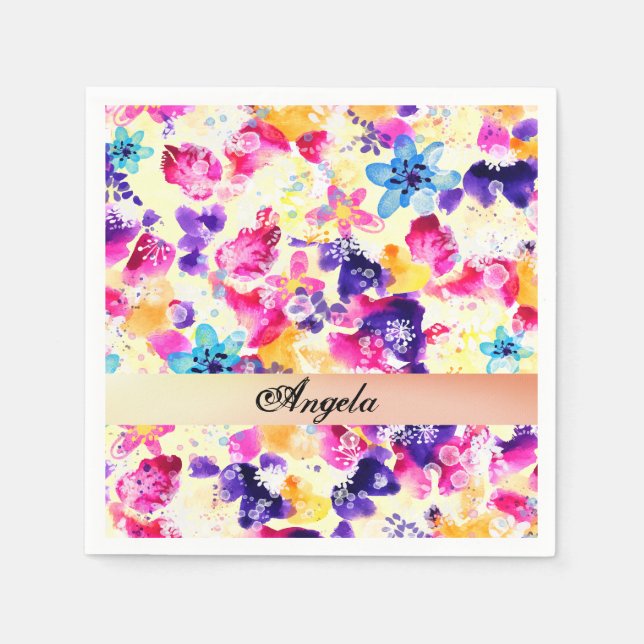 Servilleta De Papel Flores Shabby Flowers Meadow (Anverso)