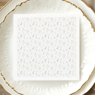 Servilleta De Papel Flores Silvestres Acuarela Floral Primavera Verano